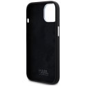 Etui Karl Lagerfeld Silicone Metal Script Logo na iPhone 15 - czarne