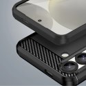 Etui Carbon Case elastyczne silikonowe na Xiaomi Poco F7 Pro - czarne