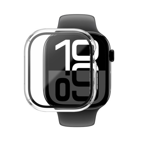 Etui ze szkłem hartowanym AMAZINGTHING Radix Glass do Apple Watch 46mm - przezroczyste