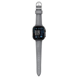 Skórzany pasek AMAZINGTHING Class Band do Apple Watch 45 / 46 / 49 mm - szary