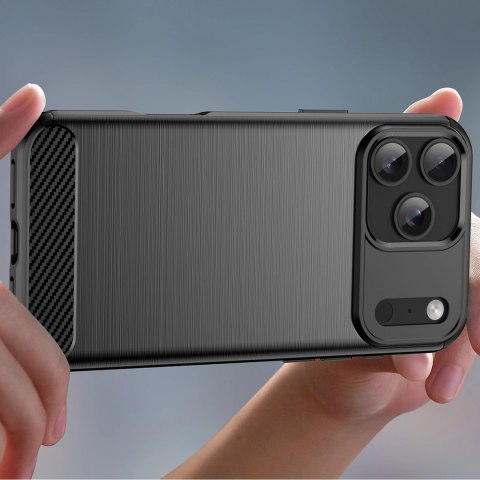 Etui Carbon Case na iPhone 17 Pro Max - czarne