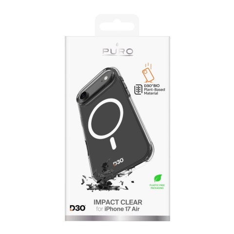 Etui Puro Impact Clear D3O TPU+PC kompatybilne z MagSafe na iPhone Air - przezroczyste