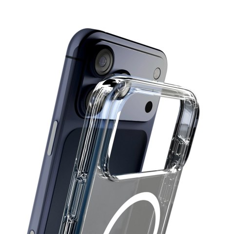 Etui Puro Impact Clear D3O TPU+PC kompatybilne z MagSafe na iPhone 17 Pro Max - przezroczyste