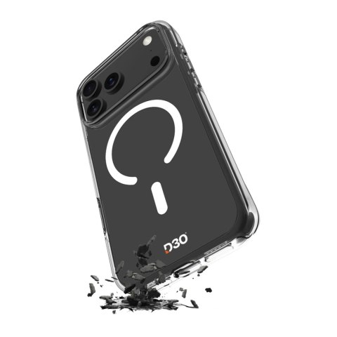 Etui Puro Impact Clear D3O TPU+PC kompatybilne z MagSafe na iPhone 17 Pro - przezroczyste