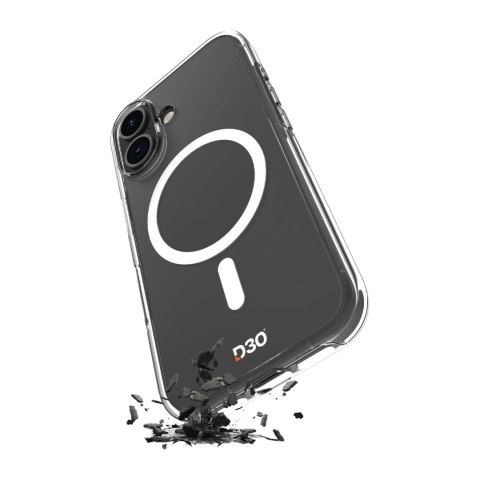 Etui Puro Impact Clear D3O TPU+PC kompatybilne z MagSafe na iPhone 17 - przezroczyste