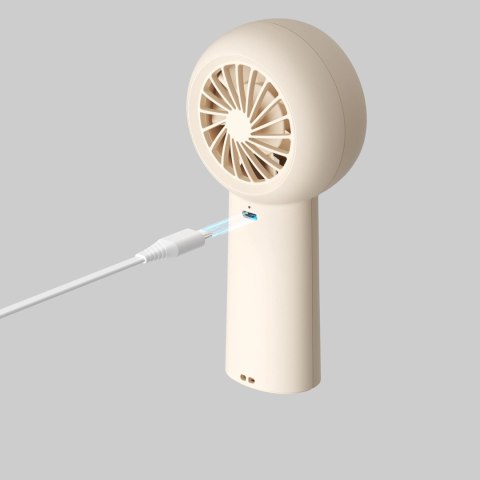 Mini dmuchawa Jisulife Handheld Fan Life5 Plus 4000 mAh przenośny wiatraczek wentylator USB - beżowy