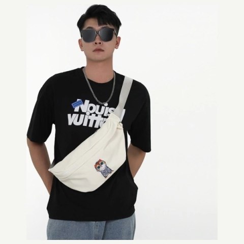 Torba na ramię Nimmy Crossbody Glasses Cool Cat - różowa
