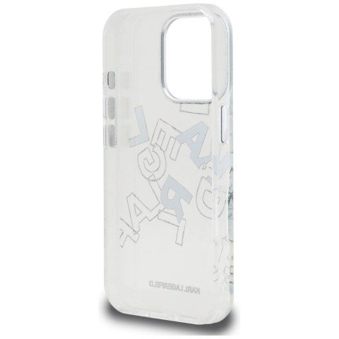 Etui Karl Lagerfeld IML Sketched Graphic na iPhone 16 Pro - przezroczyste
