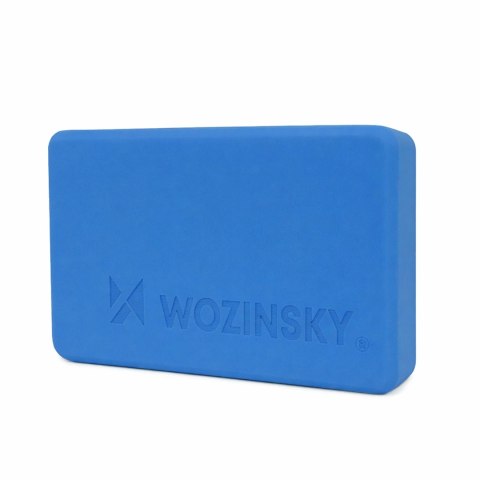 Kostka do jogi Wozinsky WKDJ-B1 do pilatesu i ćwiczeń rozciągających - niebieska