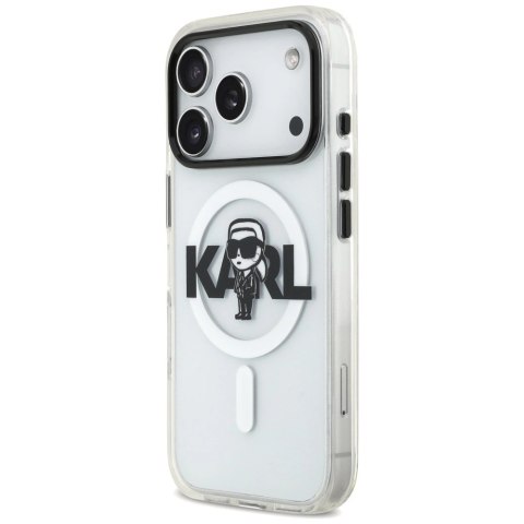 Etui Karl Lagerfeld IML Karl Sketch Logo MagSafe na iPhone 18 Pro / 17 Pro - przezroczyste