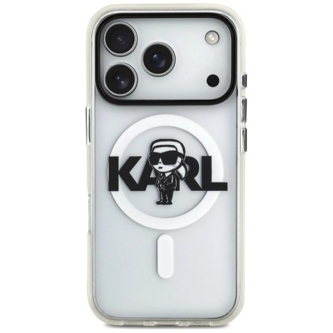 Etui Karl Lagerfeld IML Karl Sketch Logo MagSafe na iPhone 18 Pro / 17 Pro - przezroczyste