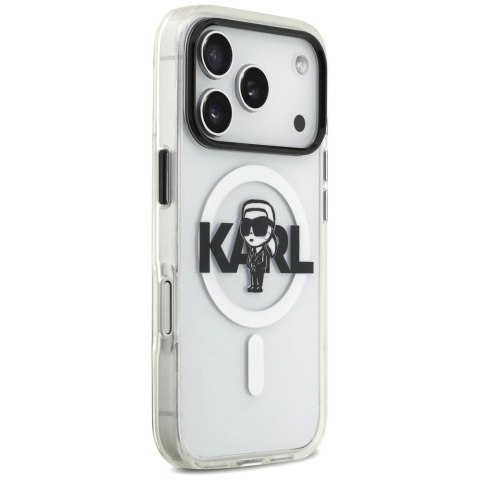 Etui Karl Lagerfeld IML Karl Sketch Logo MagSafe na iPhone 18 Pro / 17 Pro - przezroczyste