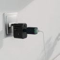 Adapter podróżny SBS uniwersalny GaN 70W 3xUSB-C 2xUSB-A z etui - czarny