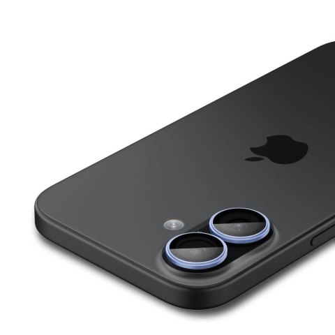 Osłona aparatu Spigen Optik Pro GLAS.TR "EZ FIT" 2-pack na iPhone 16 / 16 Plus / 17 - niebieska