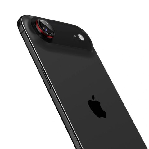 Szkło na obiektyw Spigen Optik Pro L-Series 2-pack na iPhone Air - czarno-czerwone