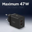 Ładowarka sieciowa Spigen Essential EE472EU 2-porty USC-C 47W - czarna