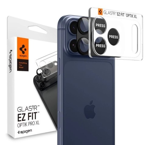 Szkło na obiektyw Spigen Optik Pro XL na iPhone 17 Pro Max - czarne