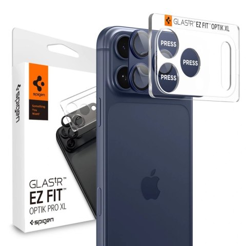 Szkło na obiektyw Spigen Optik Pro XL na iPhone 17 Pro Max - granatowe