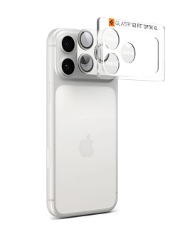 Szkło na obiektyw Spigen Optik Pro XL na iPhone 17 Pro Max - srebrne
