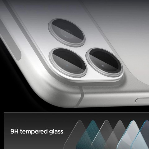 Szkło na obiektyw Spigen Optik Pro XL na iPhone 17 Pro Max - srebrne
