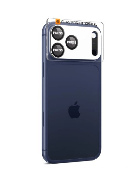 Szkło na obiektyw Spigen Optik Pro XL na iPhone 17 Pro - czarne