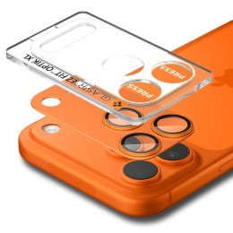 Szkło na obiektyw Spigen Optik Pro XL na iPhone 17 Pro - pomarańczowe