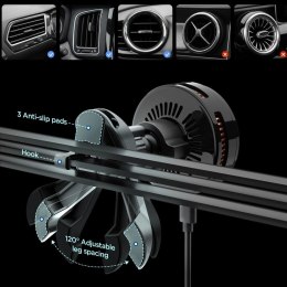 Uchwyt Samochodowy Spigen Essential EV25MFAQ Magnetic MagSafe na kratkę nawiewu - czarny