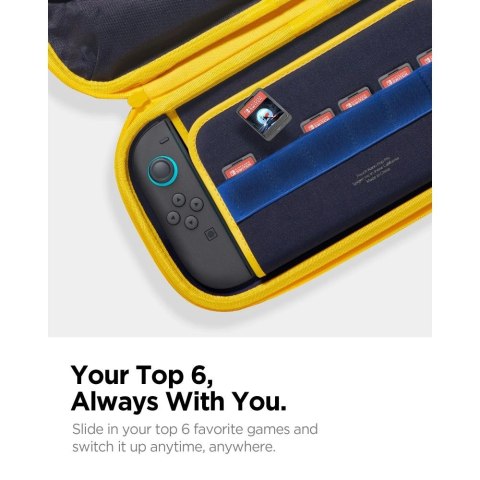 Etui Spigen Nano Pop Pro Pouch na Nintendo Switch 2 - granatowo-żółte