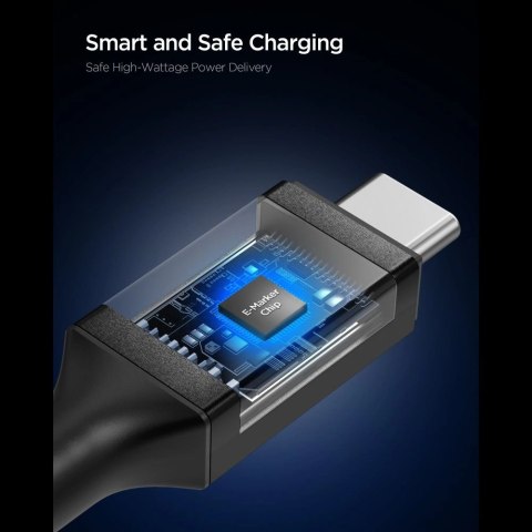 Kabel Spigen EB10010CC 100W 100 cm - czarny