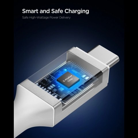 Kabel Spigen EB10020CC USB-C 100 W 200 cm - biały