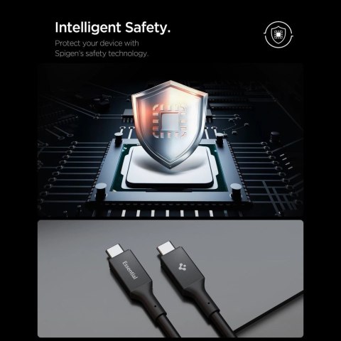 Kabel Spigen EB10020CC USB-C 100 W 200 cm - czarny