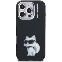 Etui Karl Lagerfeld IML Aquarelle Choupette & Logo na iPhone 16 Pro Max - czarne