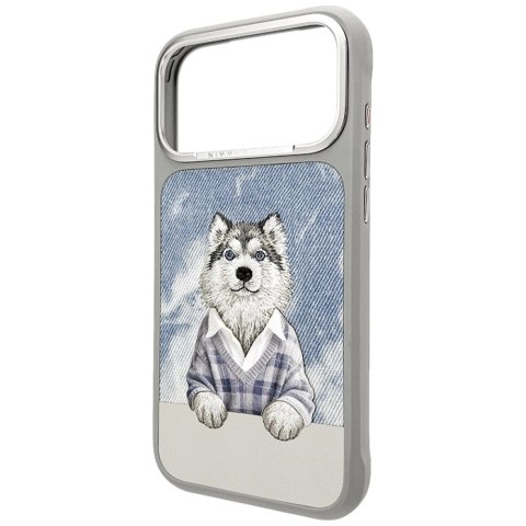 Etui Nimmy Gentle Pets Series Dog MagSafe na iPhone 17 Pro Max - szare