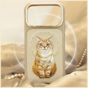 Etui Nimmy Lucky Fashion Cat MagSafe na iPhone 17 Pro - brązowe