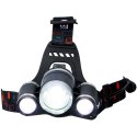 LATARKA CZOŁOWA TURYSTYCZNA DELUXE 1 LED i 2 COB GRUNDIG