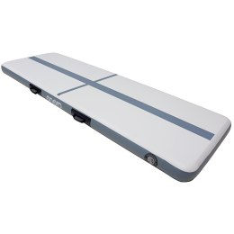 AIR TRACK MATERAC GIMNASTYCZNY MATA ŚCIEŻKA AKROBATYCZNA 300X100X15CM POMPKA ELEKTRYCZNA SZARA