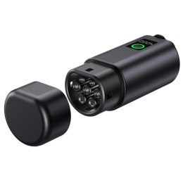 Adapter V2L Type 2 - Schuko 3500W z wyświetlaczem mocy i etui - czarny