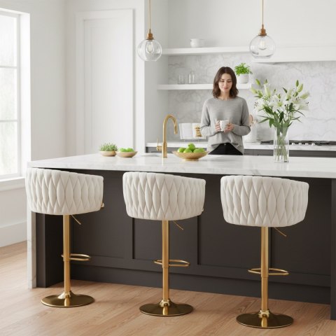 Hoker barowy Cofton Gold kremowa biel