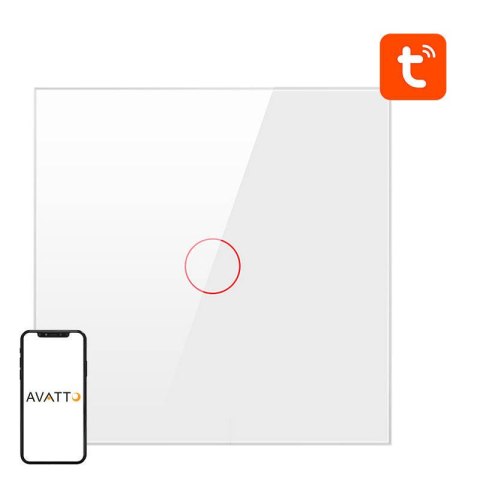 Włącznik światła AVATTO ZTS02-EU-W1 ZigBee 1-kanałowy (biały)