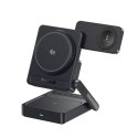 Ładowarka bezprzewodowa Baseus PicoGo AF21 3w1 Qi2.2 35W z zasilaczem EU 45W i kablem USB-C 1m - czarna