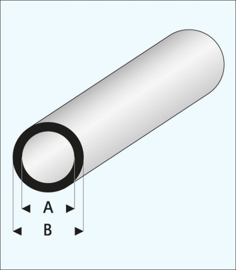 Rurka Plastikowa Okrągła 1,0 x 2,0 x 1000 mm - MAQUETT