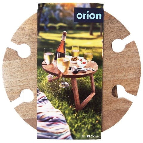 Stolik piknikowy na wino drewniany składany MANGO 39.5x24.5cm ORION 153878