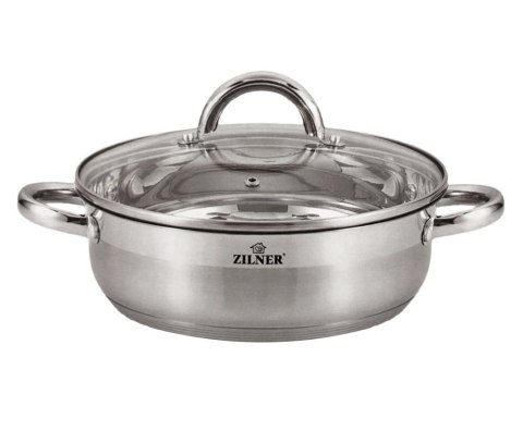 GARNEK STAL.NIERDZ. PŁASKI 2.6L 22CM ZILNER ZL-7402
