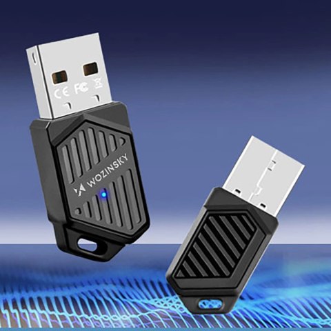 Adapter Wozinsky WAX-900 dwupasmowy USB Wi-Fi 6 z Bluetooth 5.4 - czarny