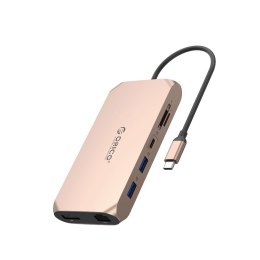 Stacja dokująca USB-C Orico XCR 12w1 2x USB-A 3.1 1x USB-A 2.0 1x USB-C PD 100 W 1x USB-C 3.1 2x HDMI 2.0 4K 60 Hz 1x DisplayPor