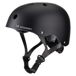 Kask rowerowy BMX/hulajnoga Wozinsky lekki 54-58 cm - czarny