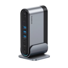Stacja dokująca USB-C Baseus UnionJoy 2xHDMI4K@60Hz 1xDP4K@60Hz 3xUSB-A3.0 2xUSB-C3.0 2xUSB-A2.0 1xRJ45 PD PC 1xSD+TF 1x3.5mm mi