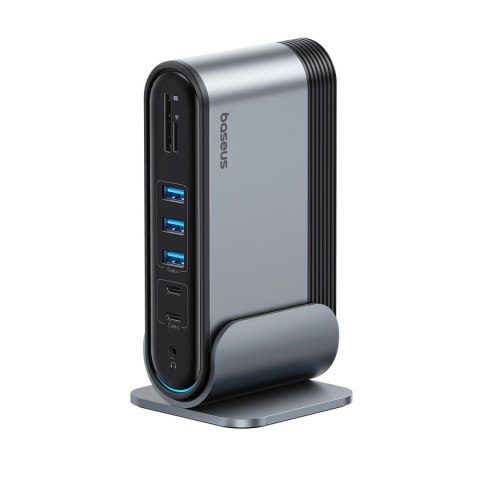 Stacja dokująca USB-C Baseus UnionJoy 2xHDMI4K@60Hz 1xDP4K@60Hz 3xUSB-A3.0 2xUSB-C3.0 2xUSB-A2.0 1xRJ45 PD PC 1xSD+TF 1x3.5mm mi