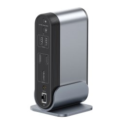Stacja dokująca USB-C Baseus UnionJoy 2xHDMI4K@60Hz 1xDP4K@60Hz 3xUSB-A3.0 2xUSB-C3.0 2xUSB-A2.0 1xRJ45 PD PC 1xSD+TF 1x3.5mm mi