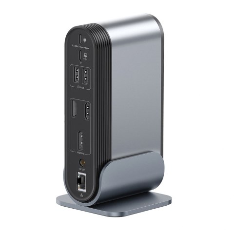 Stacja dokująca USB-C Baseus UnionJoy 2xHDMI4K@60Hz 1xDP4K@60Hz 3xUSB-A3.0 2xUSB-C3.0 2xUSB-A2.0 1xRJ45 PD PC 1xSD+TF 1x3.5mm mi